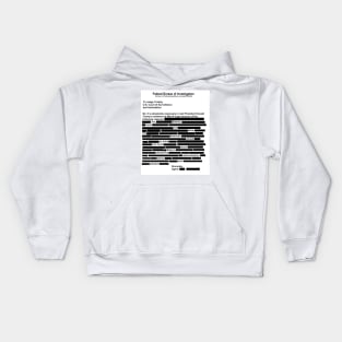 Redacted FBI Request: Read Between The Lines Kids Hoodie